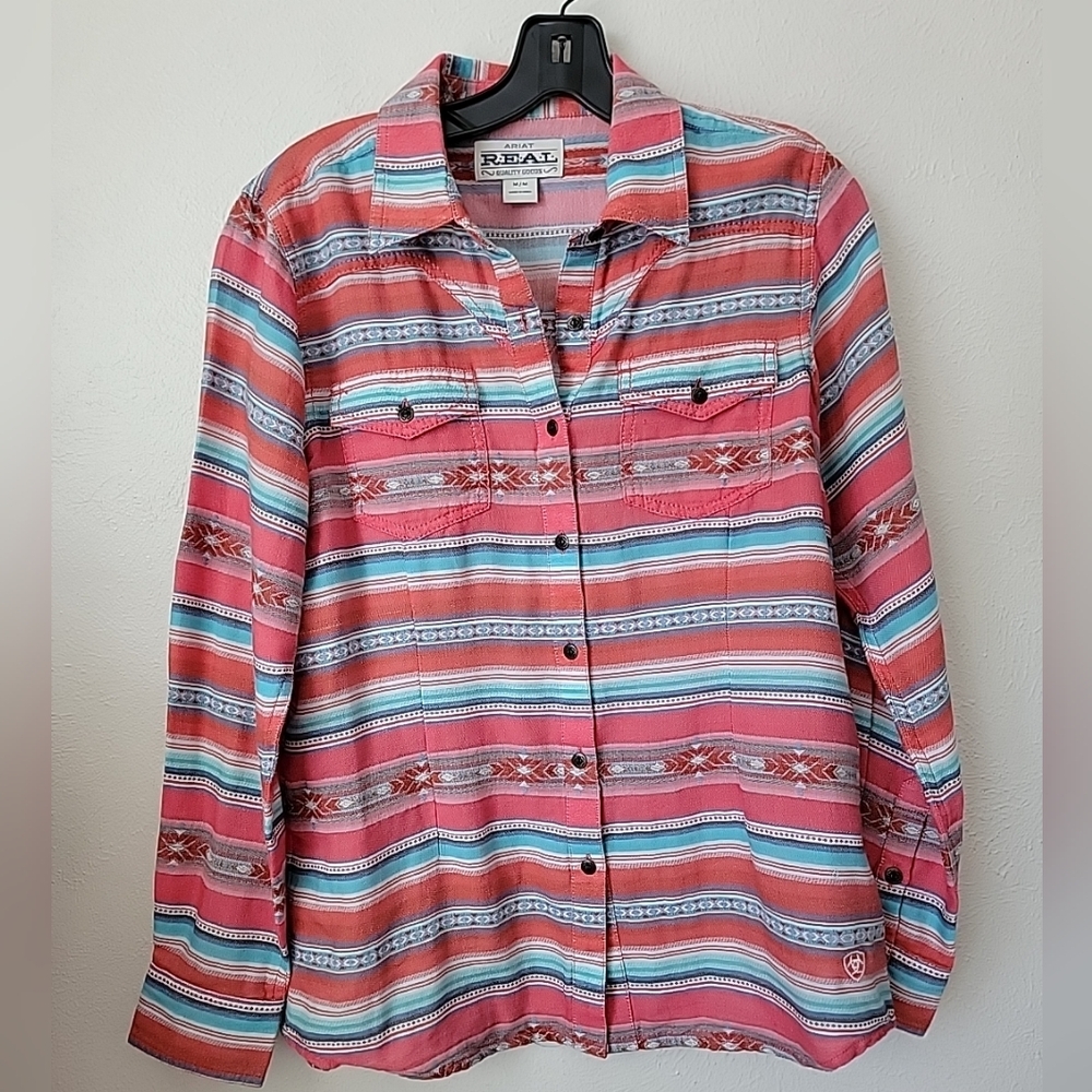 Ariat Womens Aztec Southwestern Button Up Shirt Nwot